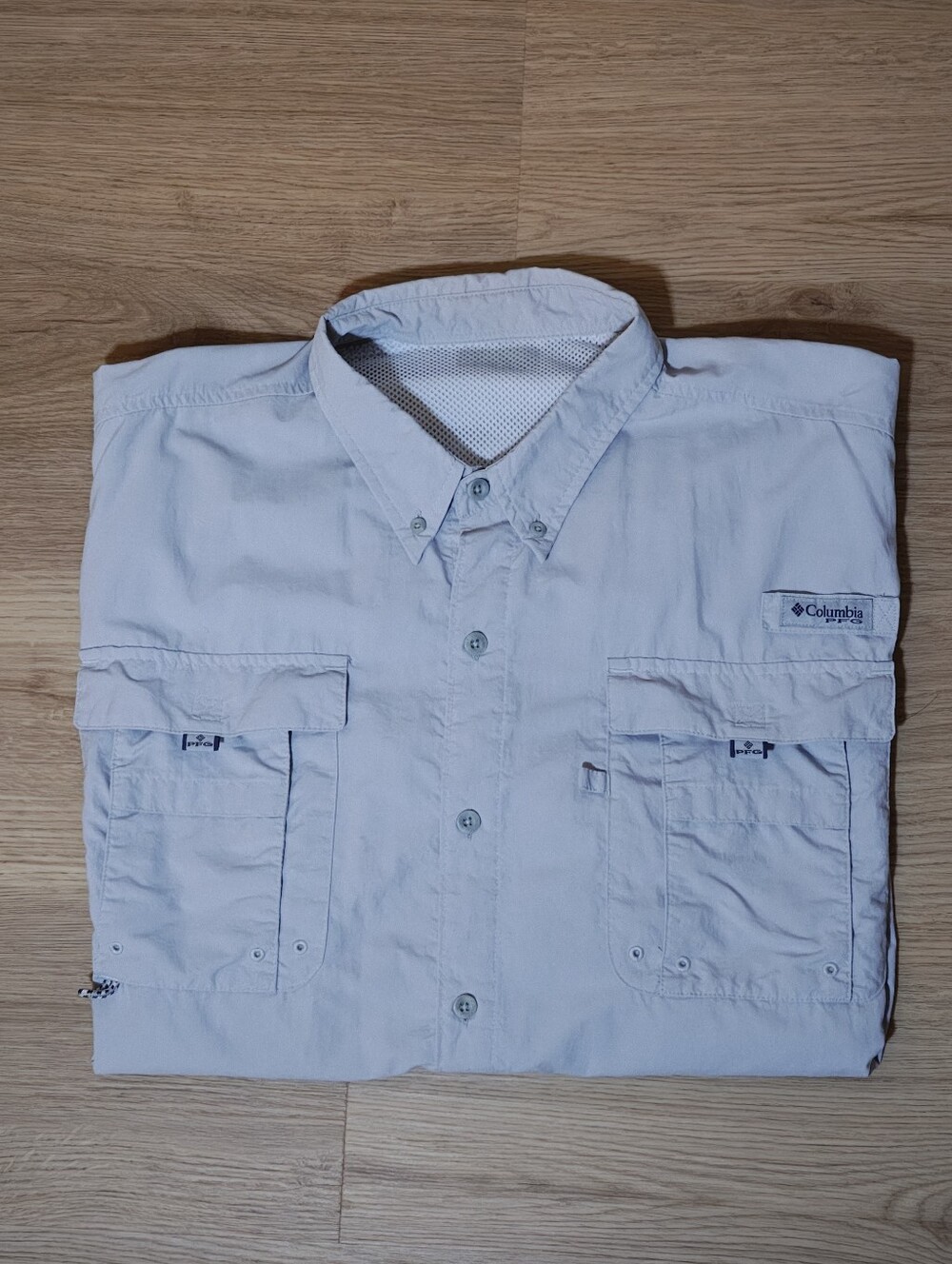 Columbia PFG Men’s 2XL Light Blue Vented Fishing Shirt